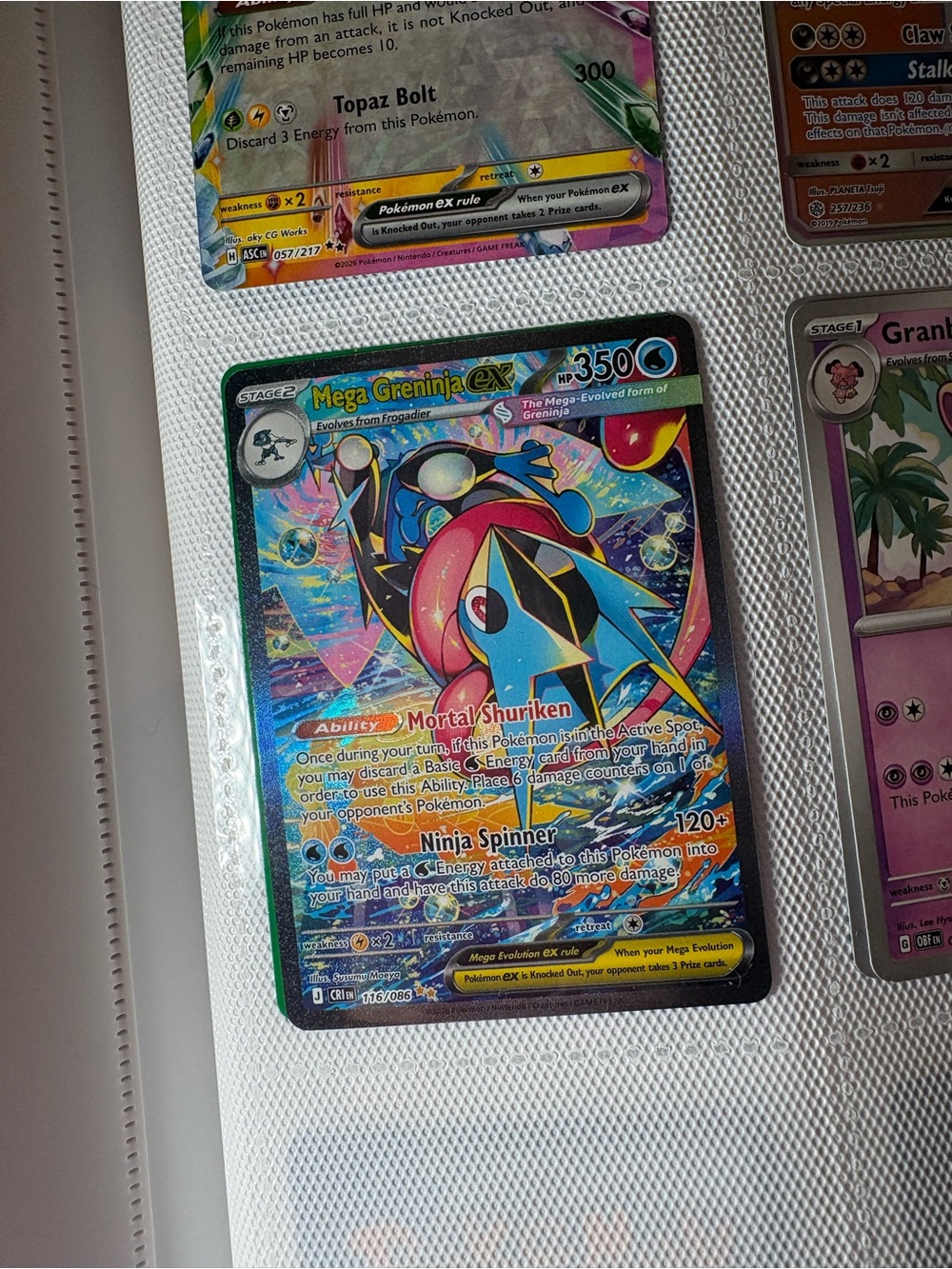 Chase Mega Greninja ex #116/086 Secret Rare Full Art Card Mint